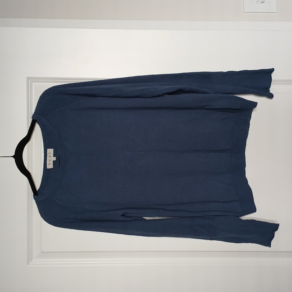 NHBT Long sleeve blue cotton sweater Size Large